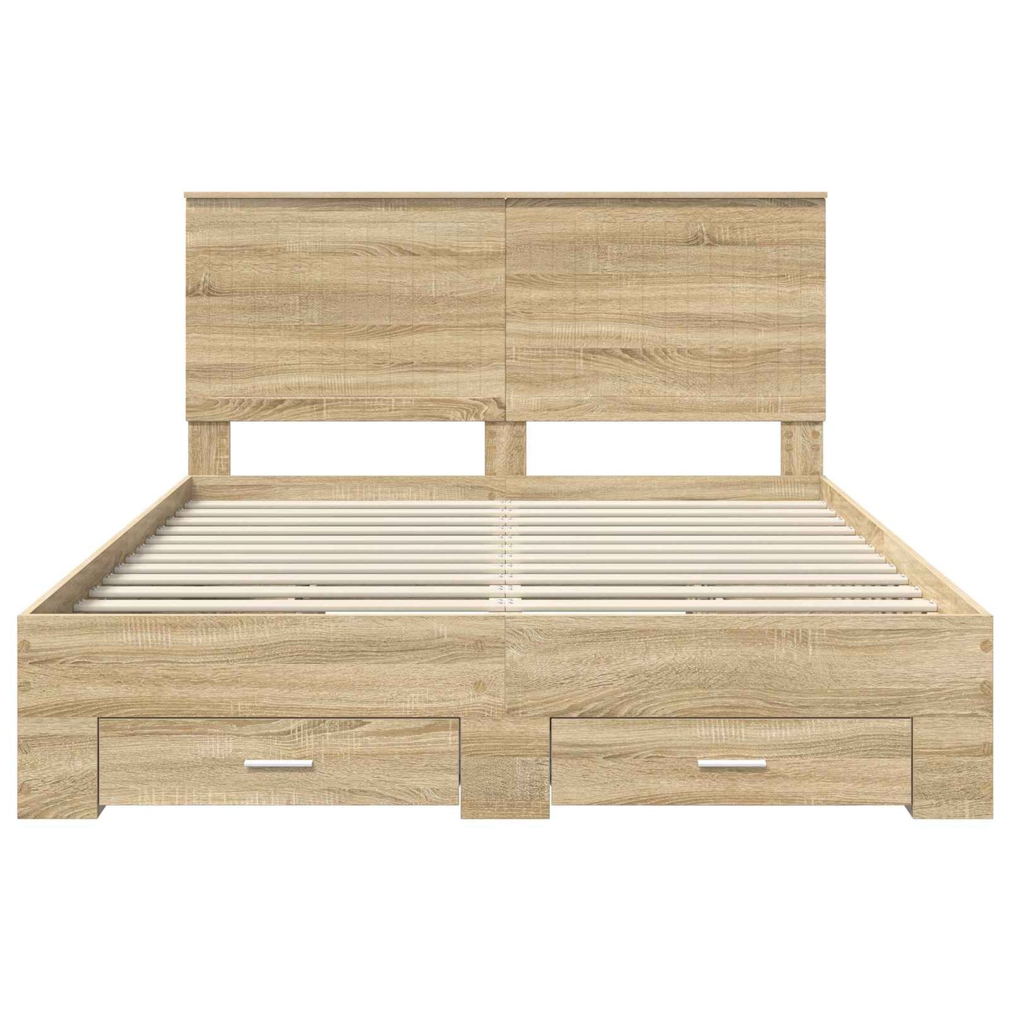 Struttura del letto con testiera Rovere Sonoma 150 x 200 cm | homemem39