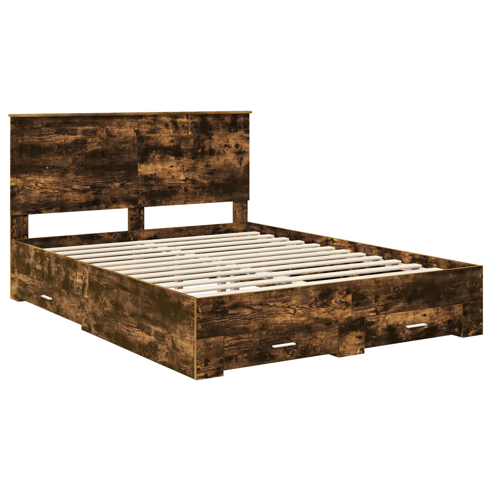 Struttura del letto Rovere fumé 150 x 200 cm Legno multistrato | homemem39