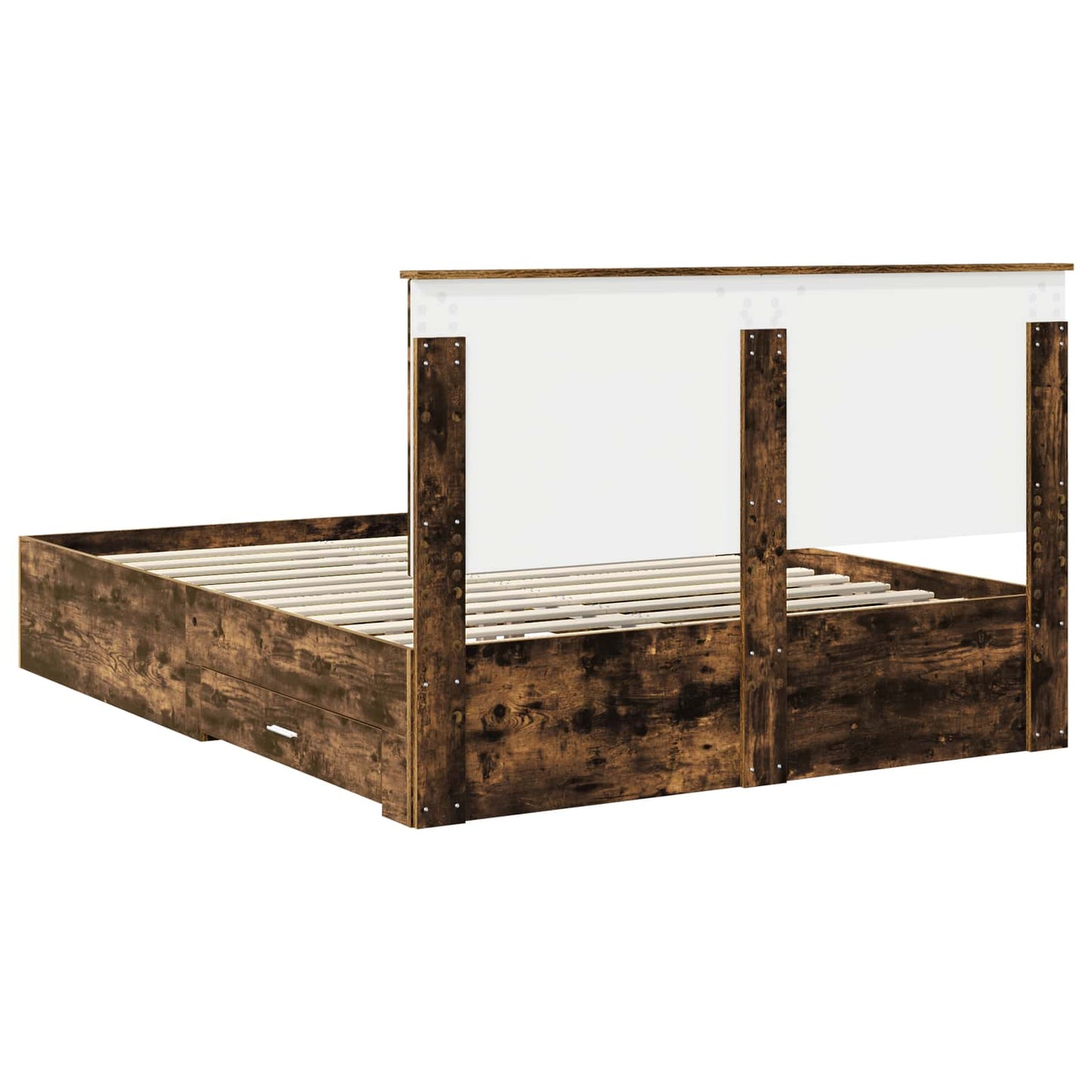 Struttura del letto Rovere fumé 150 x 200 cm Legno multistrato | homemem39