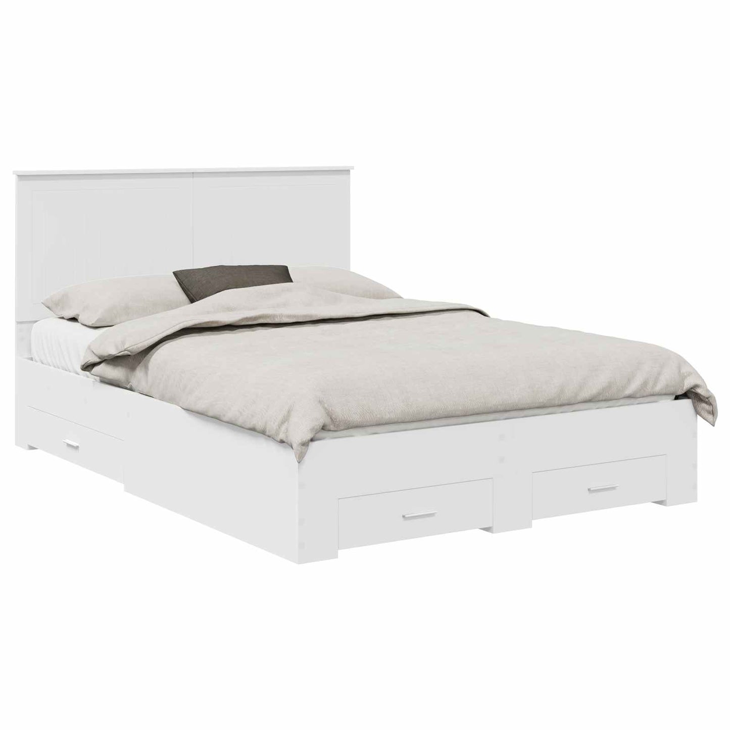 Struttura del letto Bianco 140 x 200 cm Legno multistrato | homemem39