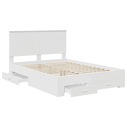 Struttura del letto Bianco 140 x 200 cm Legno multistrato | homemem39