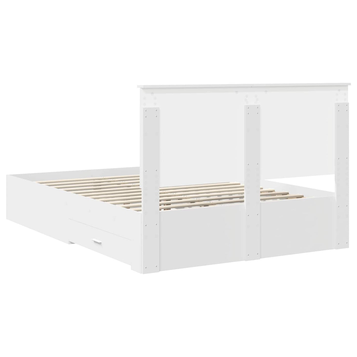Struttura del letto Bianco 140 x 200 cm Legno multistrato | homemem39