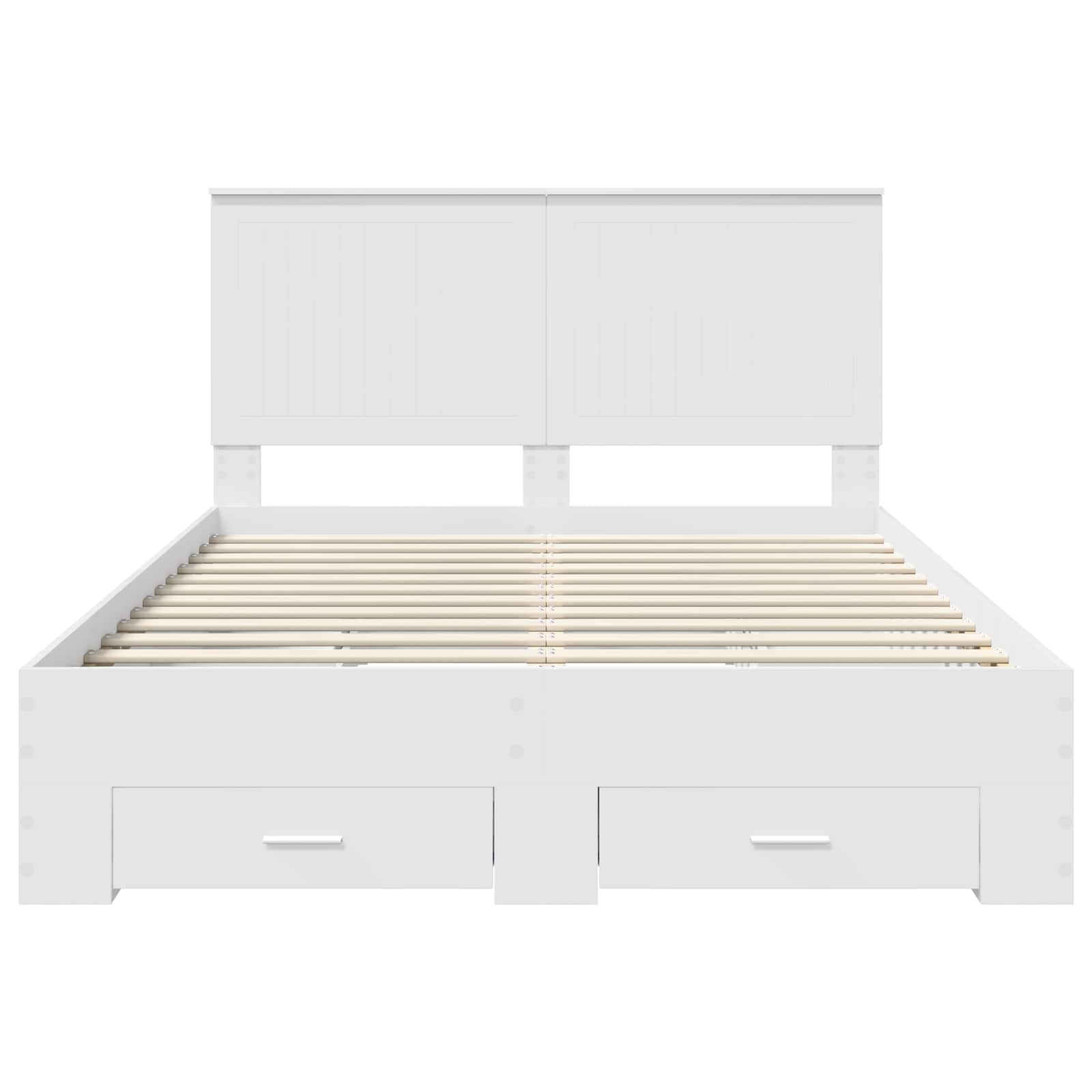 Struttura del letto Bianco 140 x 200 cm Legno multistrato | homemem39