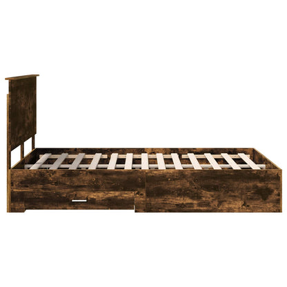 Struttura del letto Rovere fumé 140 x 200 cm Legno multistrato