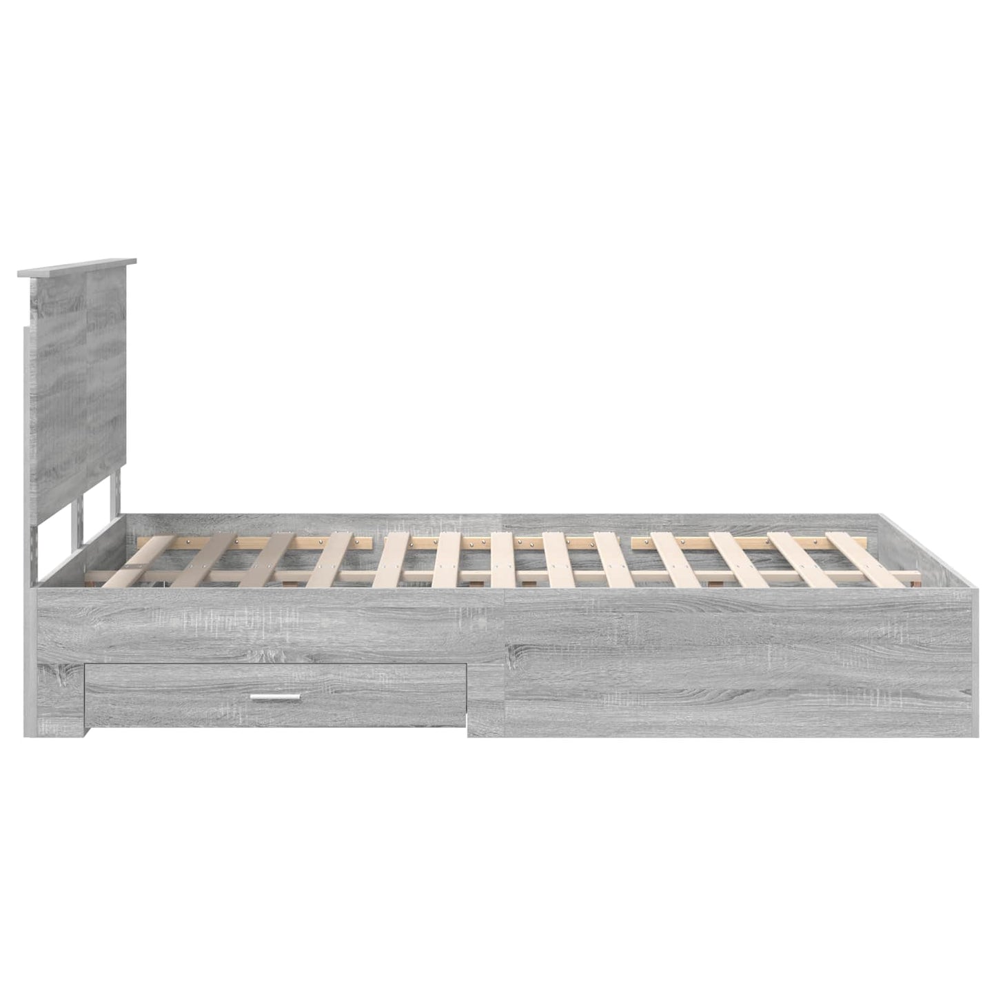 Struttura del letto con testiera Grigio Sonoma 140 x 200 cm | homemem39