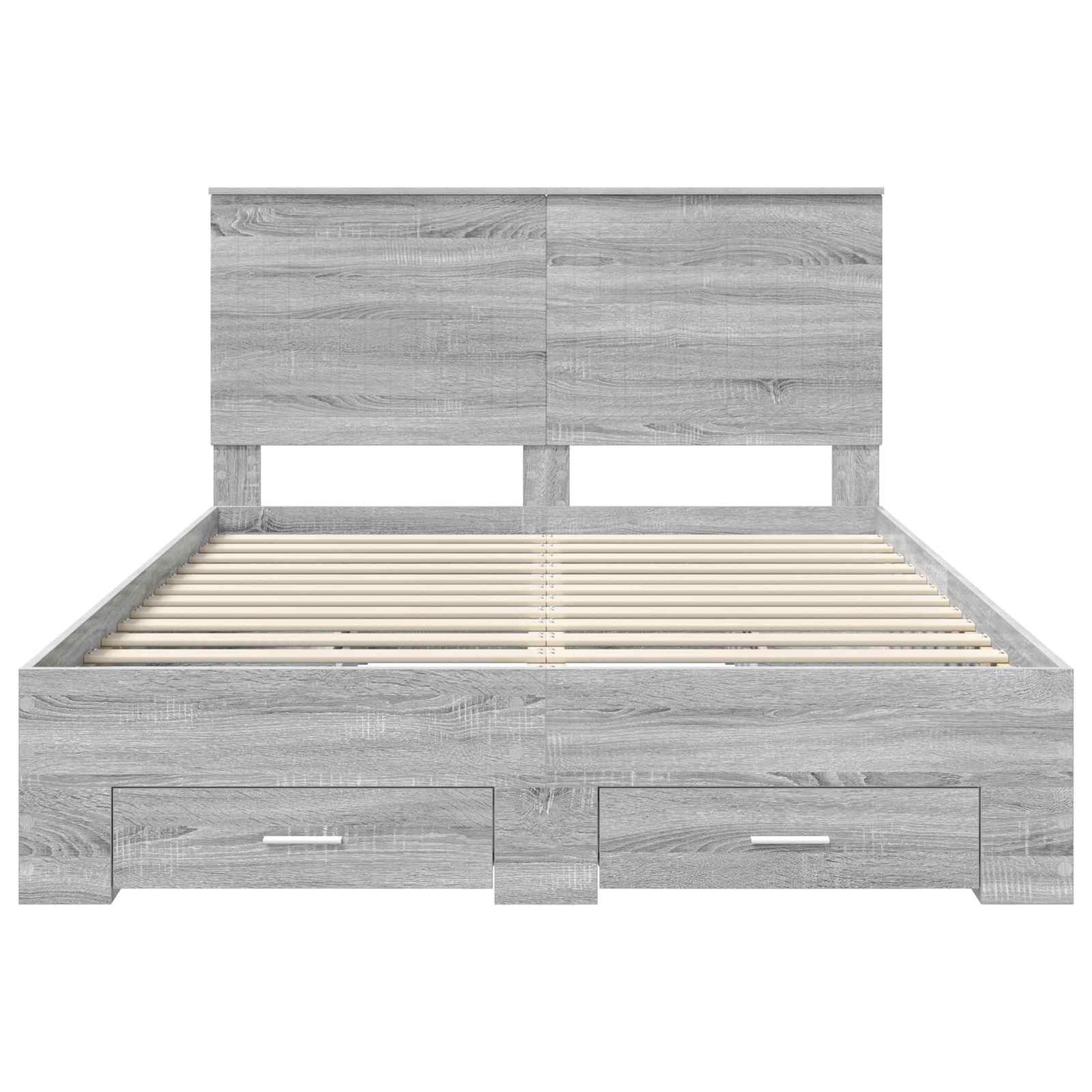 Struttura del letto con testiera Grigio Sonoma 140 x 190 cm | homemem39