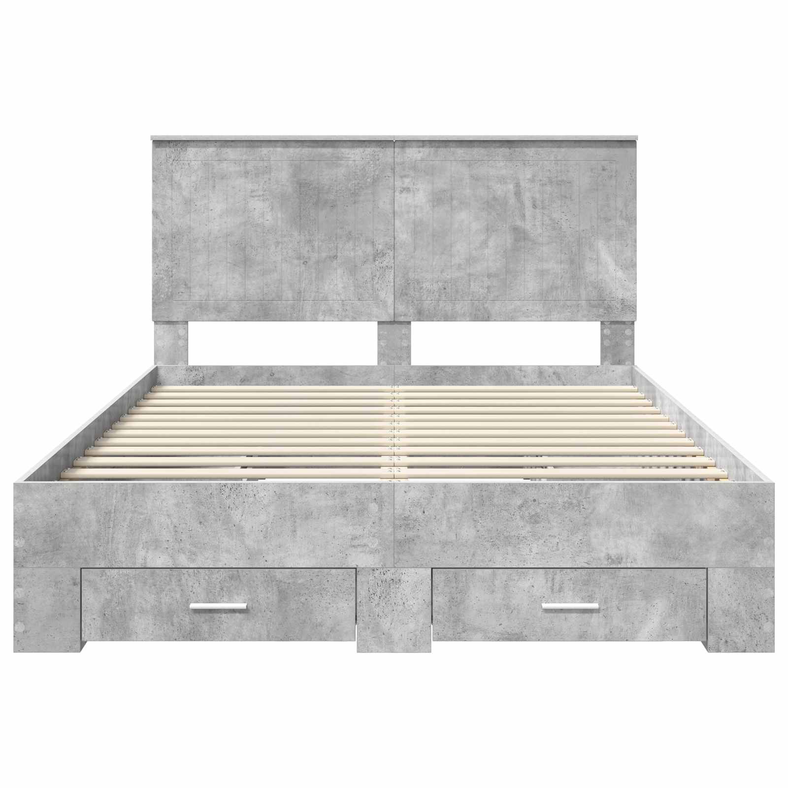 Struttura del letto con testiera Grigio cemento 135 x 190 cm | homemem39