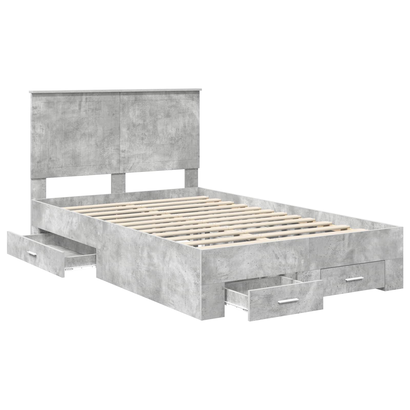 Struttura del letto con testiera Grigio cemento 120 x 200 cm | homemem39