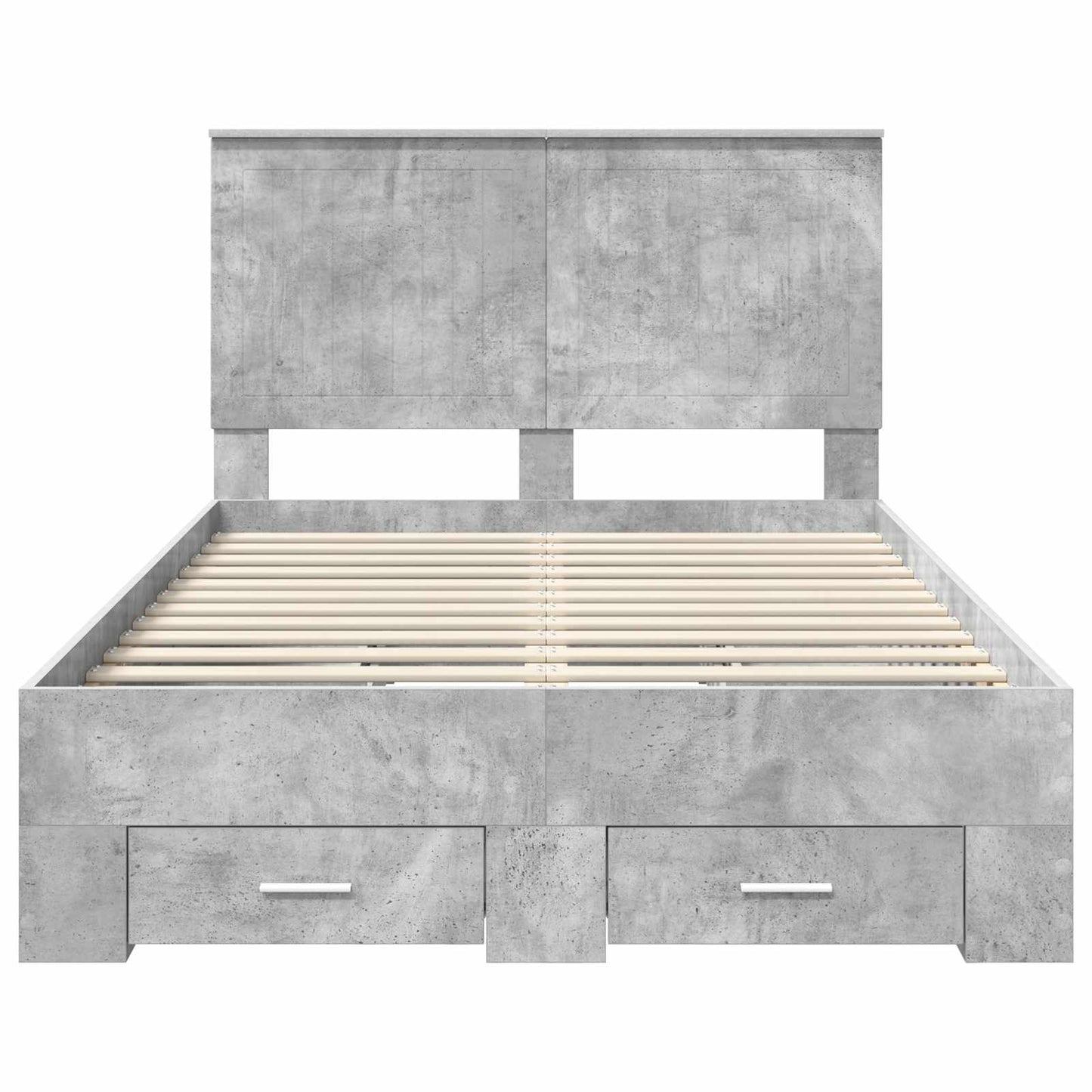 Struttura del letto con testiera Grigio cemento 120 x 200 cm | homemem39