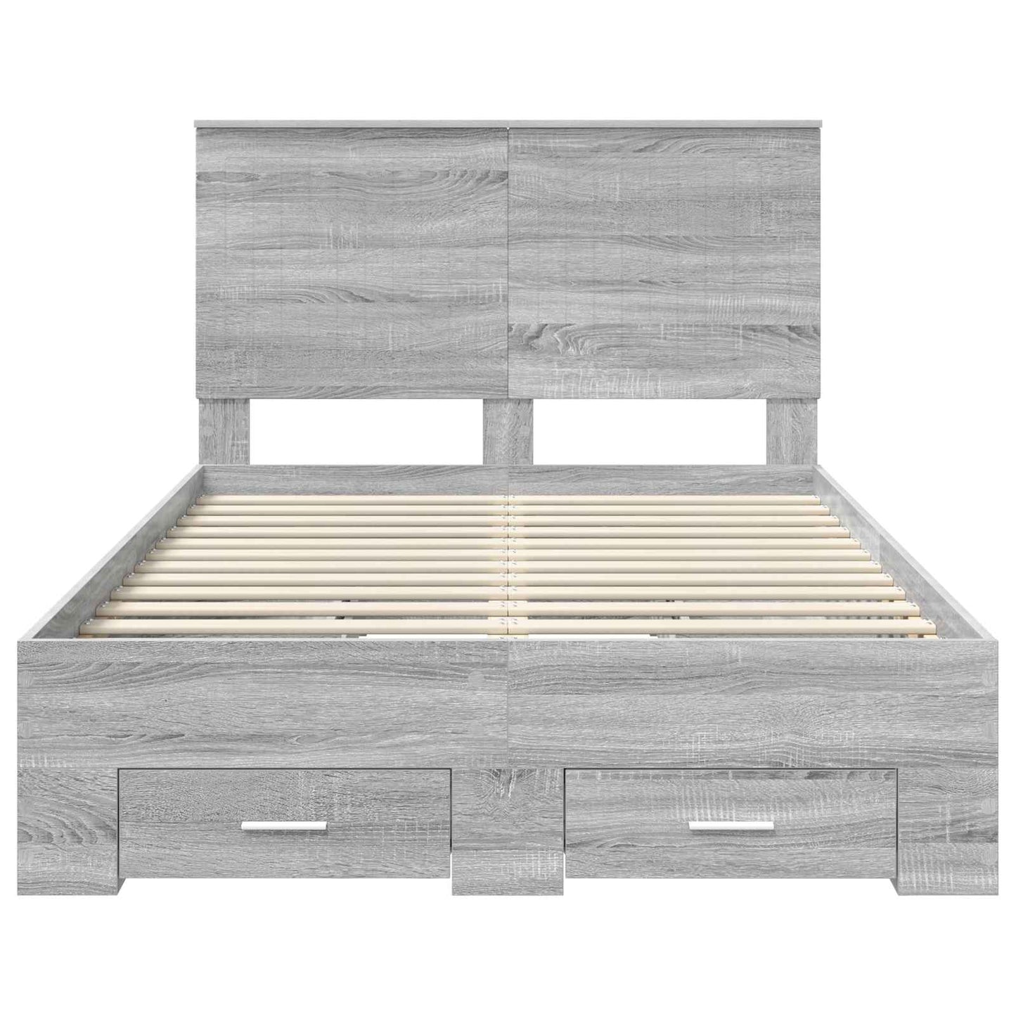 Struttura del letto con testiera Grigio Sonoma 120 x 200 cm | homemem39