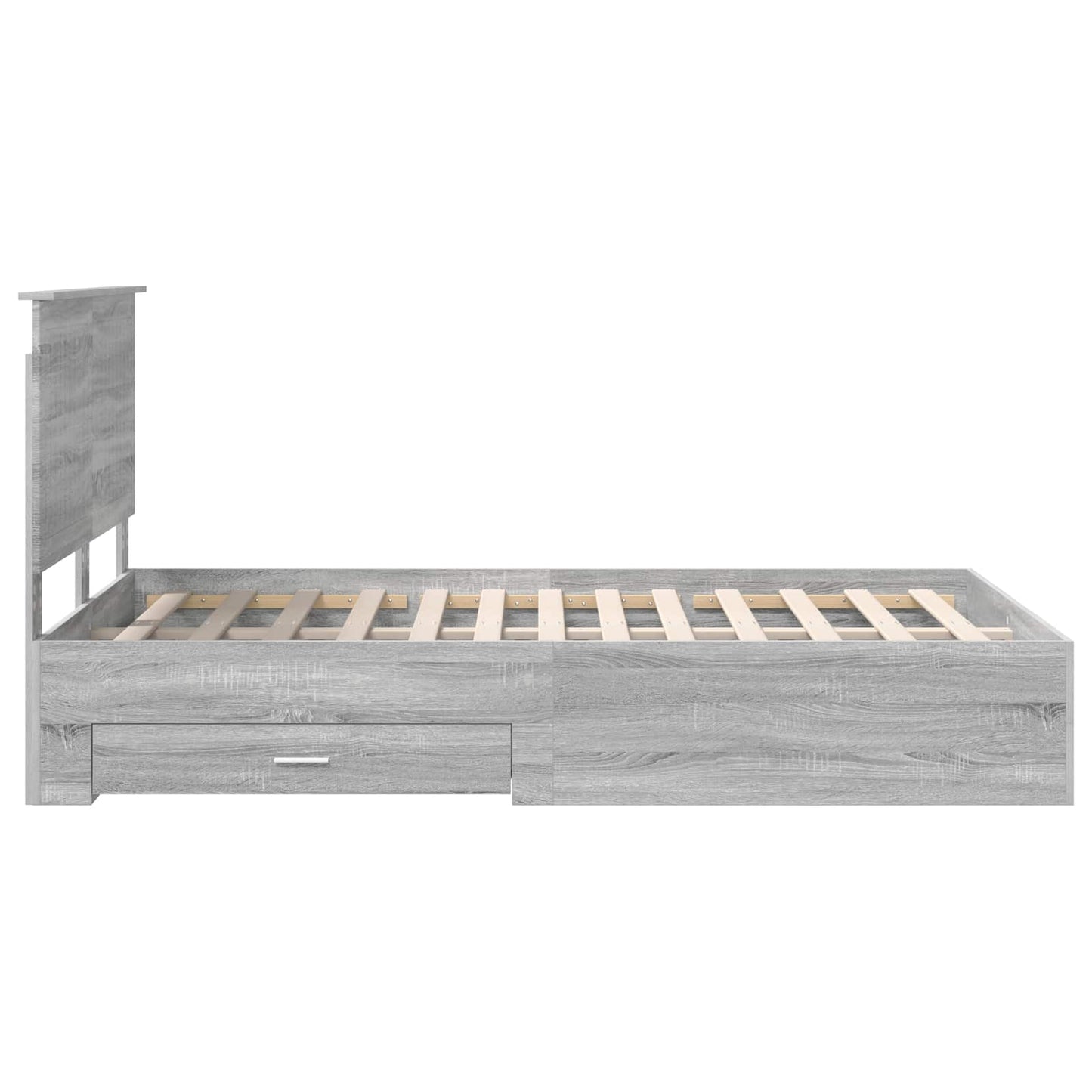 Struttura del letto con testiera Grigio Sonoma 120 x 200 cm | homemem39