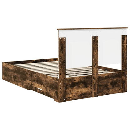 Struttura del letto Rovere fumé 120 x 190 cm Legno multistrato | homemem39