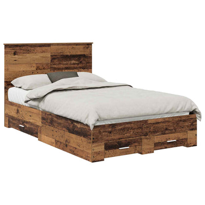 Struttura del letto con testiera Legno vecchio 120 x 190 cm | homemem39
