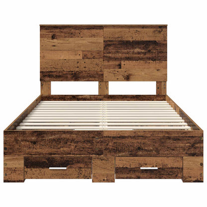 Struttura del letto con testiera Legno vecchio 120 x 190 cm | homemem39