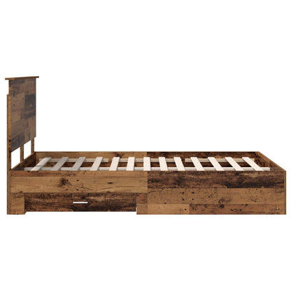 Struttura del letto con testiera Legno vecchio 120 x 190 cm | homemem39