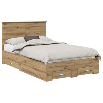 Struttura del letto Rovere artigianale 120 x 190 cm | homemem39