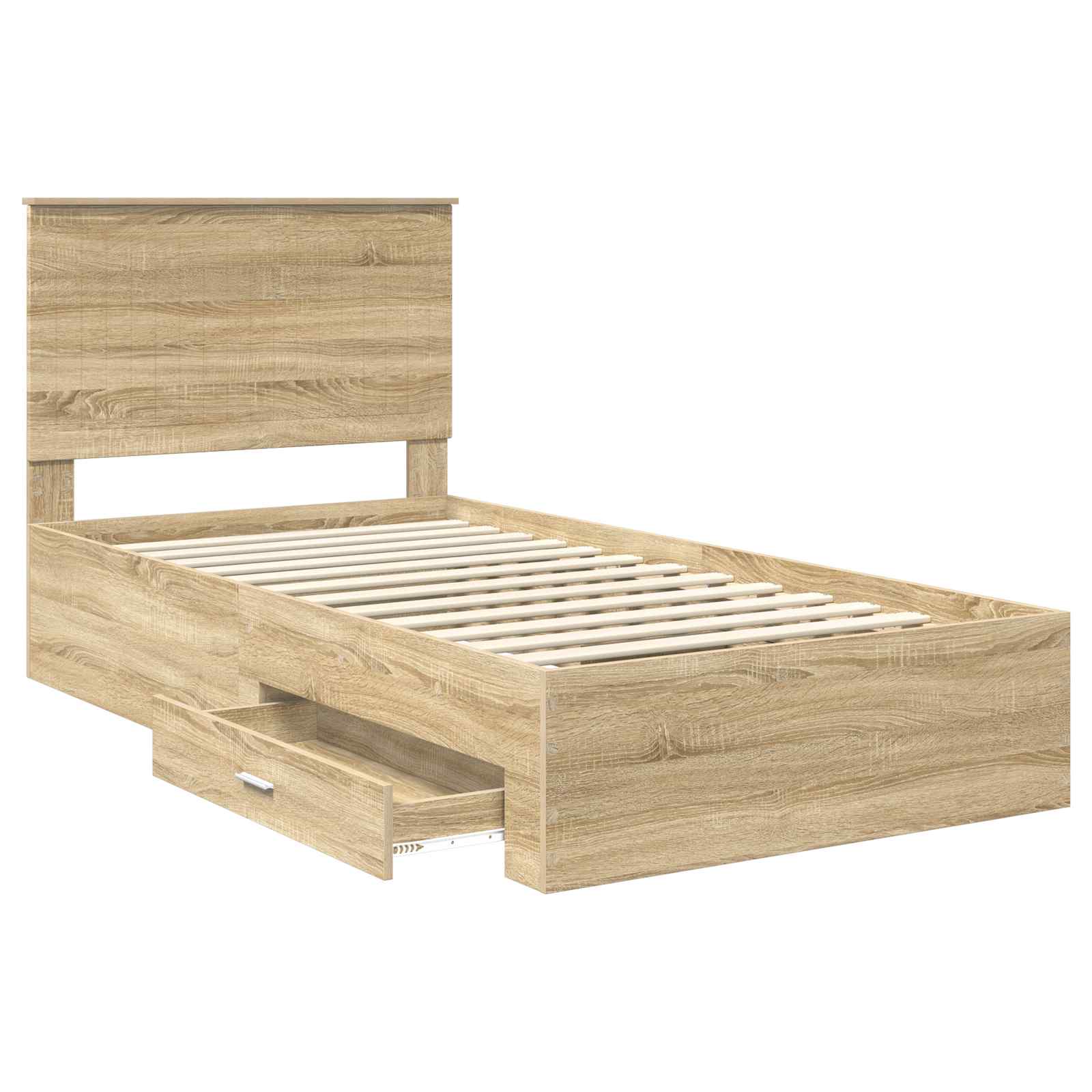 Struttura del letto con testiera Rovere Sonoma 100 x 200 cm | homemem39