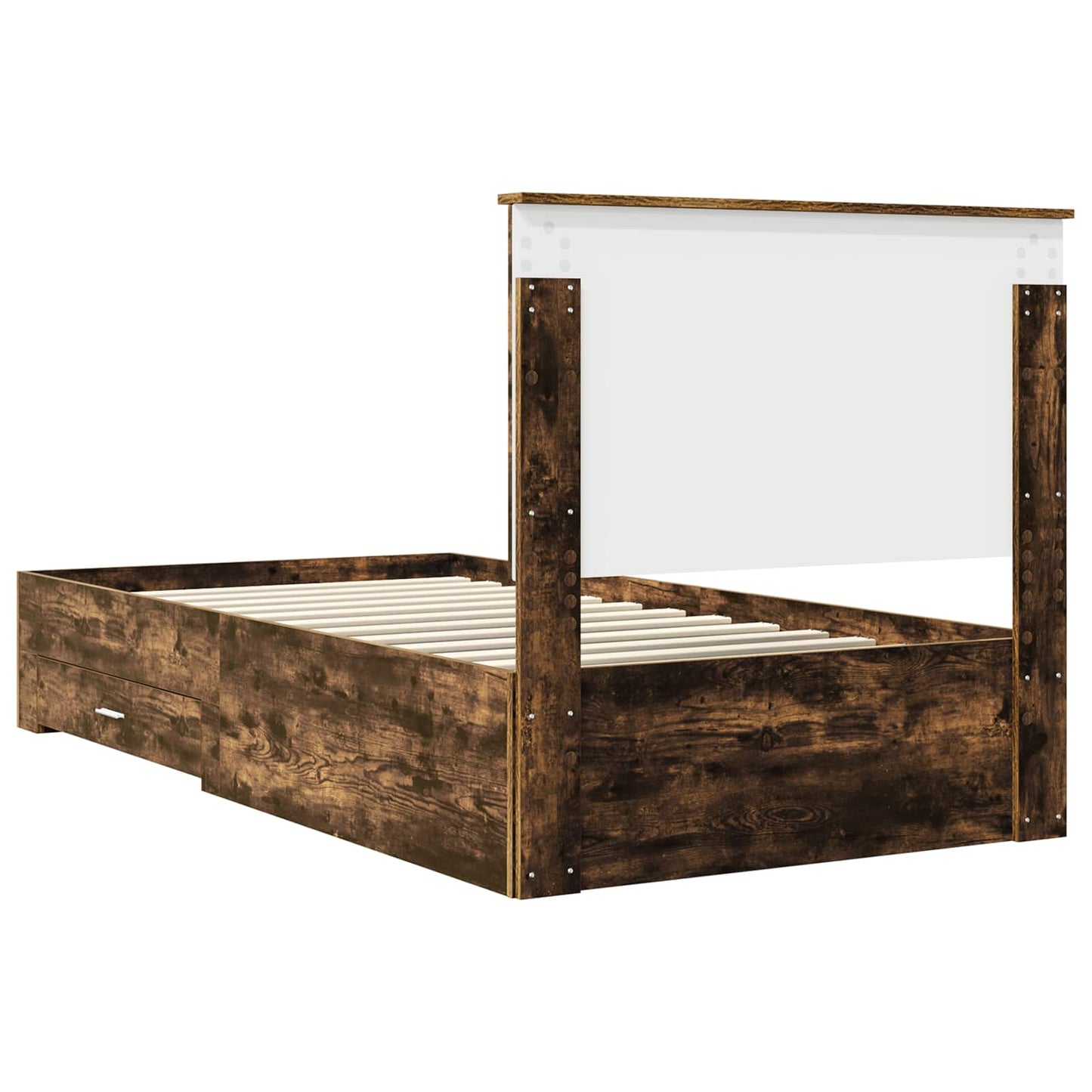 Struttura del letto Rovere fumé 100 x 200 cm Legno multistrato