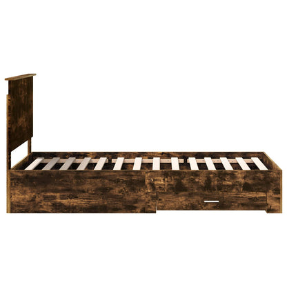 Struttura del letto Rovere fumé 100 x 200 cm Legno multistrato