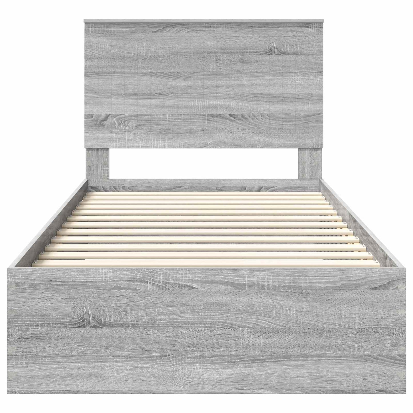 Struttura del letto con testiera Grigio Sonoma 100 x 200 cm | homemem39