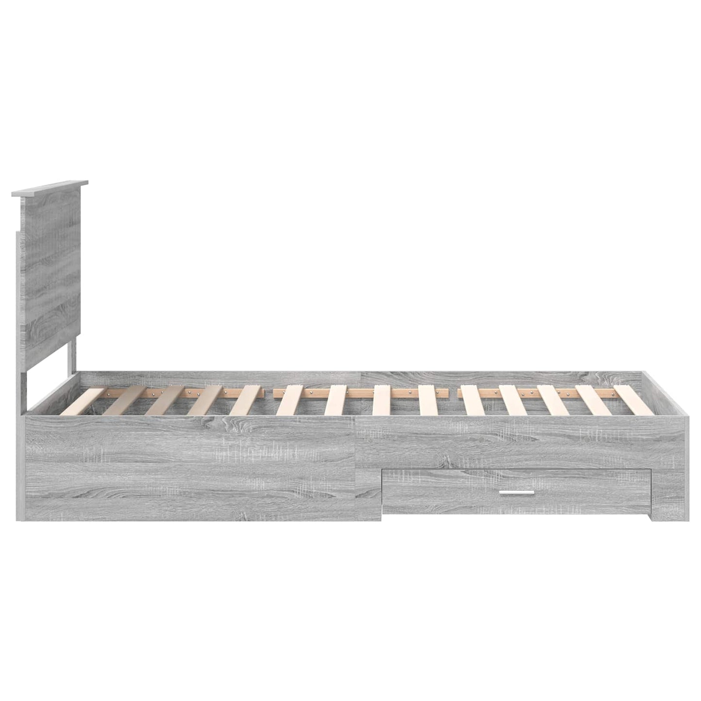 Struttura del letto con testiera Grigio Sonoma 100 x 200 cm | homemem39