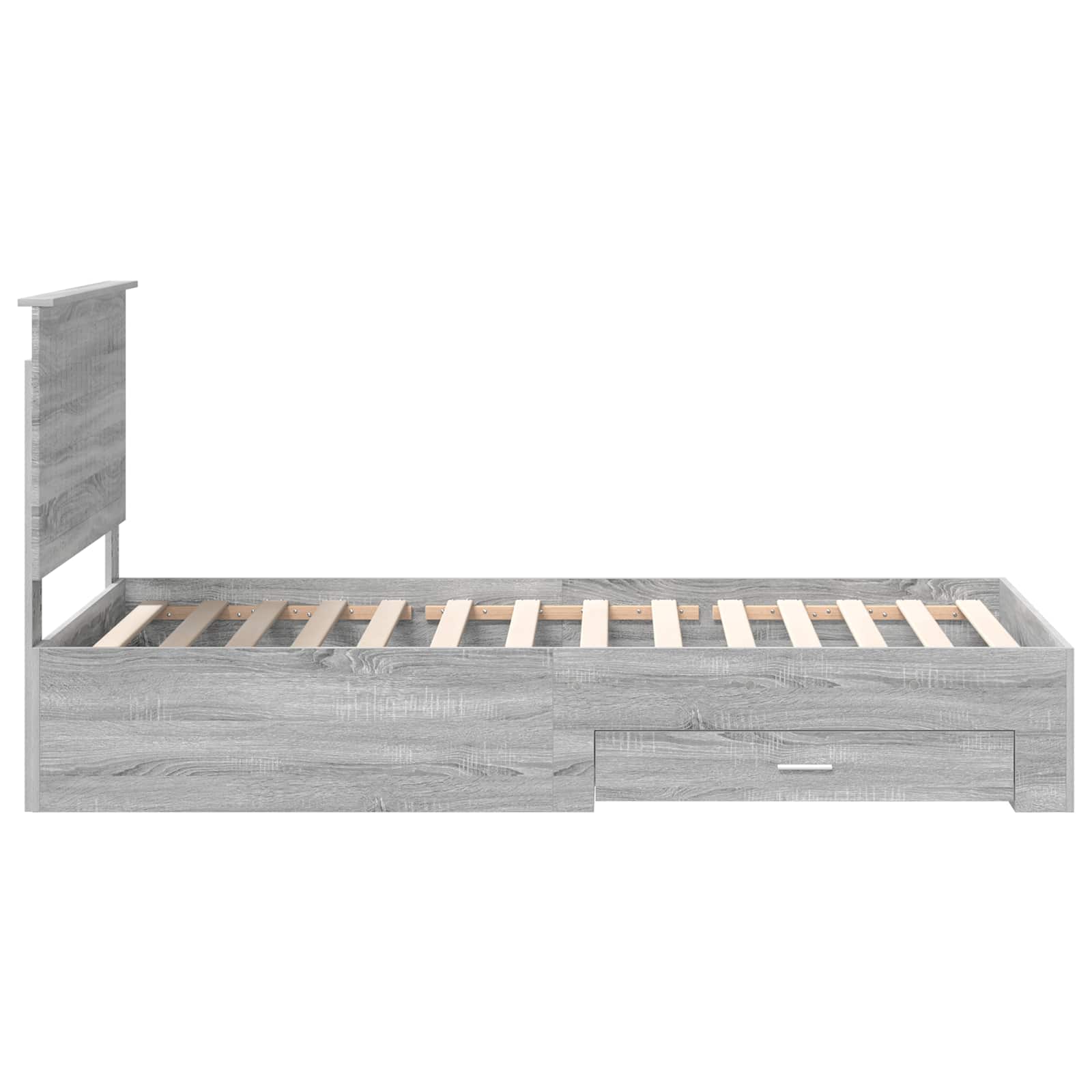 Struttura del letto con testiera Grigio Sonoma 100 x 200 cm | homemem39