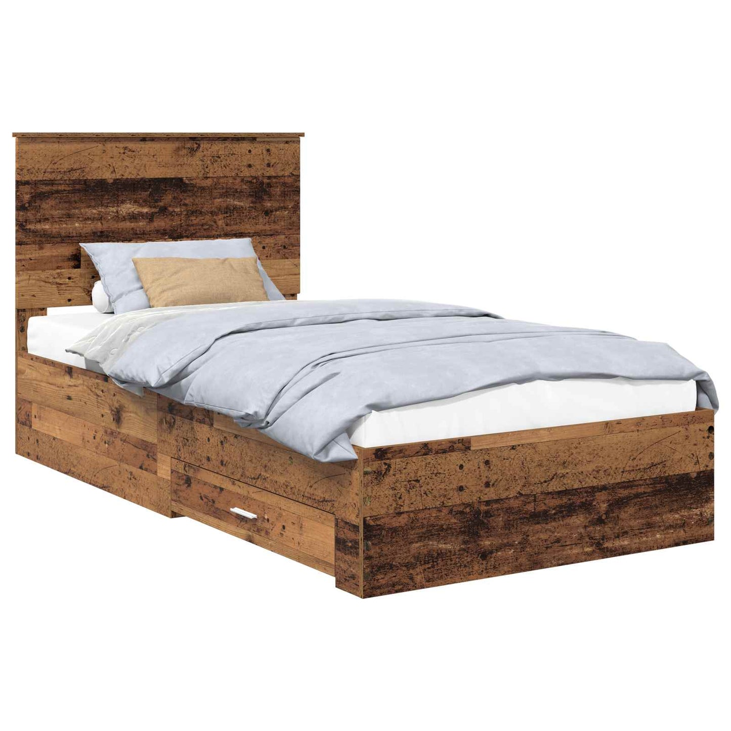 Struttura del letto con testiera Legno vecchio 100 x 200 cm | homemem39