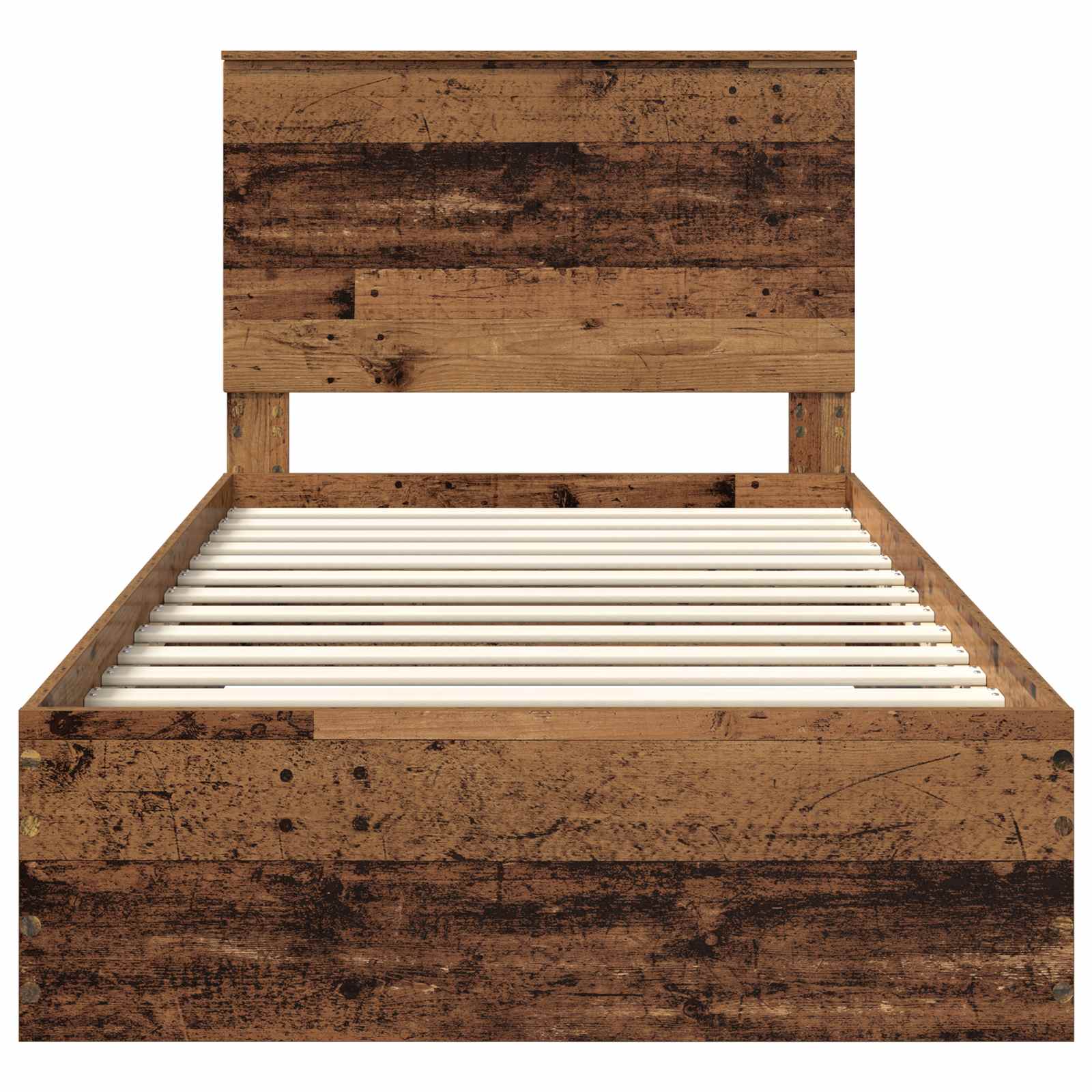 Struttura del letto con testiera Legno vecchio 100 x 200 cm | homemem39