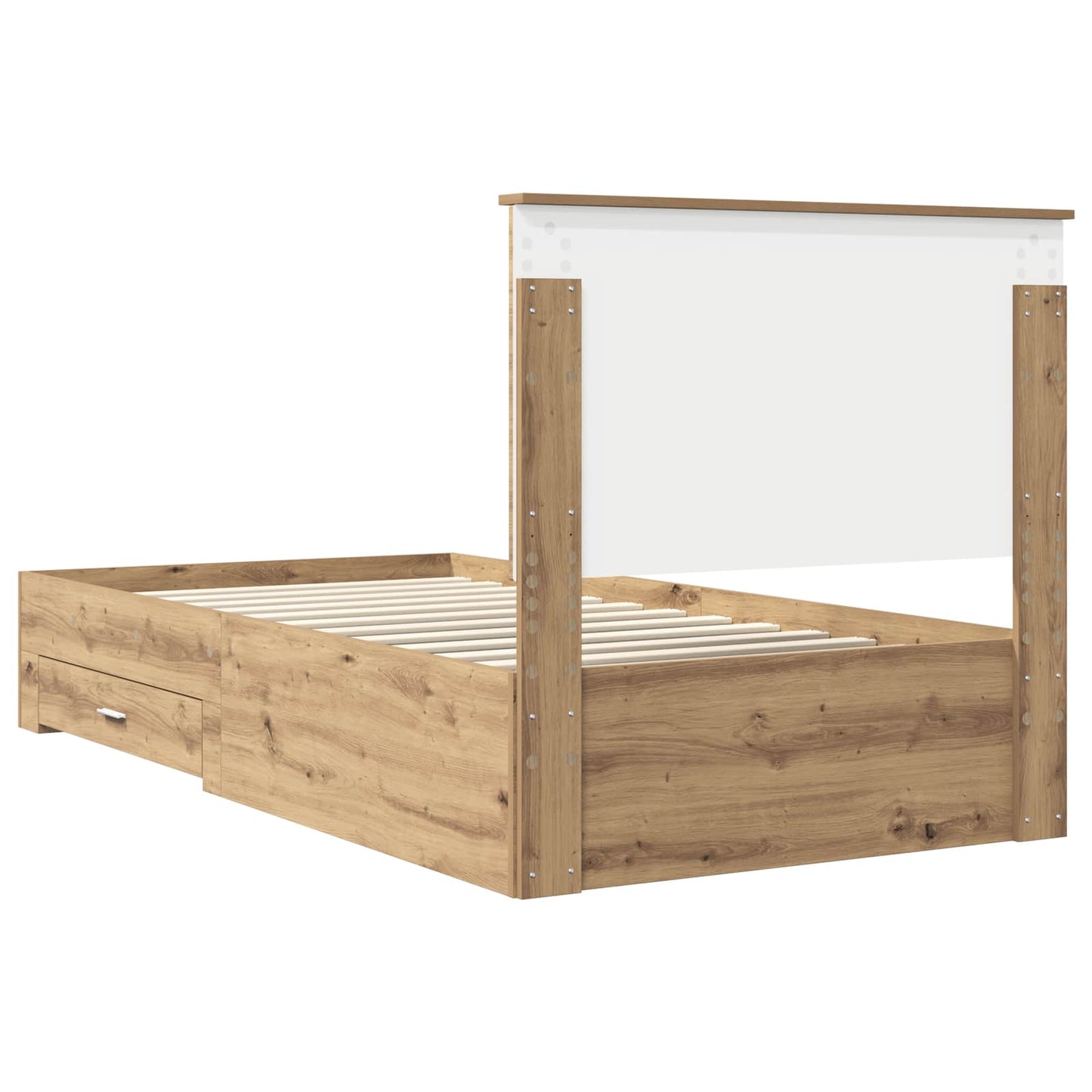 Struttura del letto Rovere artigianale 100 x 200 cm | homemem39