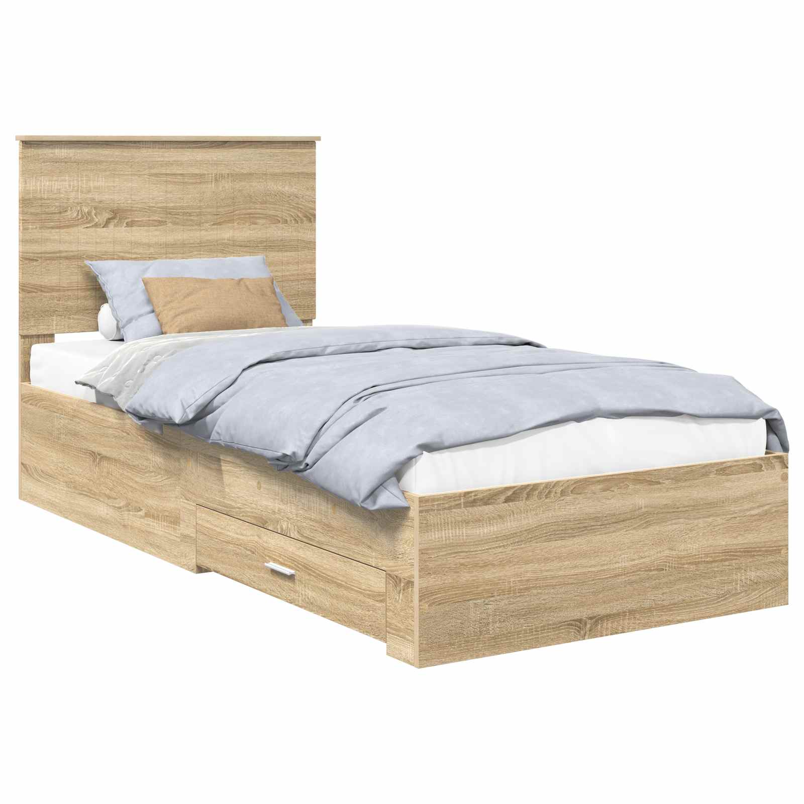 Struttura del letto Rovere Sonoma 90 x 200 cm Legno multistrato | homemem39