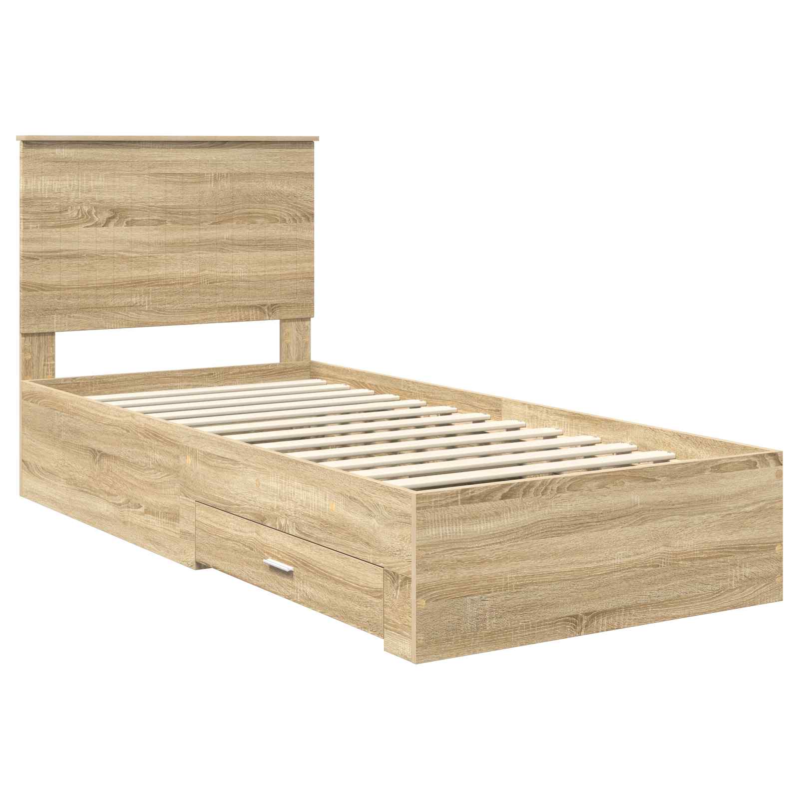 Struttura del letto Rovere Sonoma 90 x 200 cm Legno multistrato | homemem39