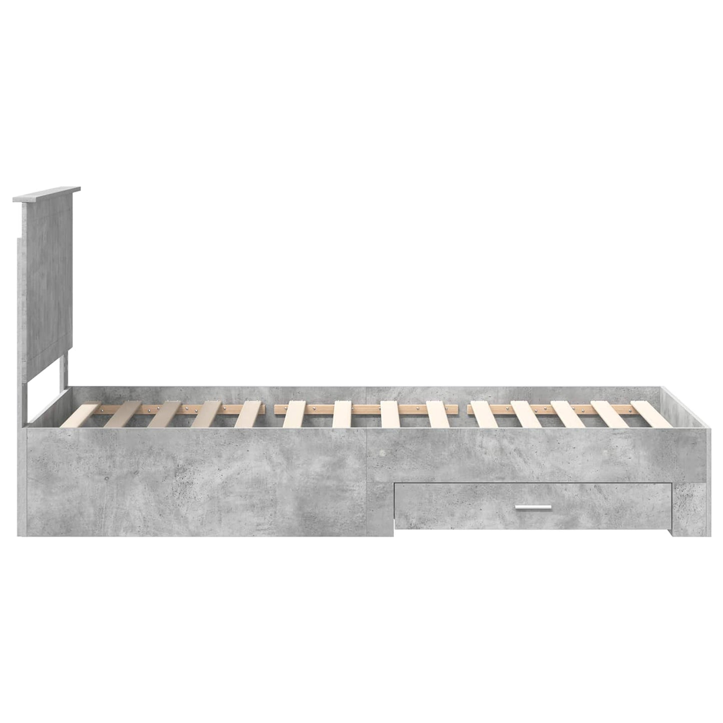 Struttura del letto con testiera Grigio cemento 90 x 200 cm | homemem39