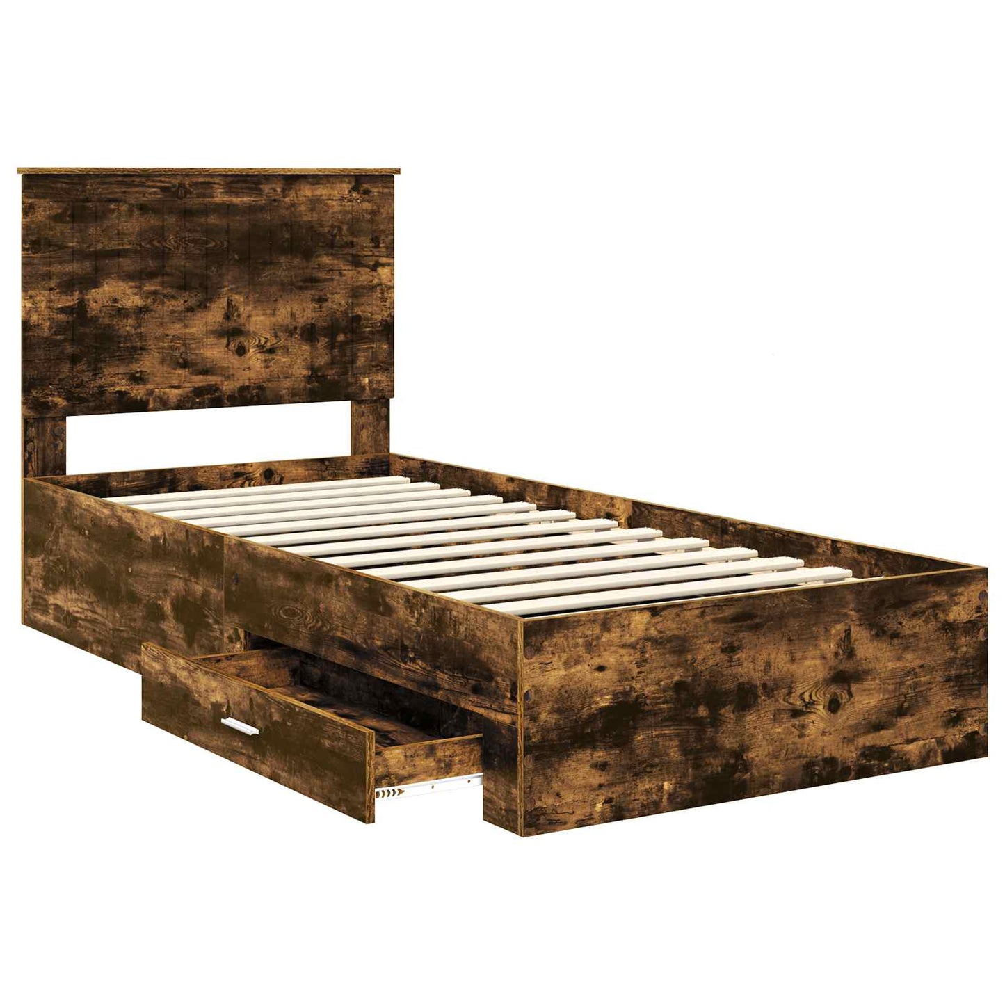 Struttura del letto Rovere fumé 90 x 200 cm Legno multistrato | homemem39