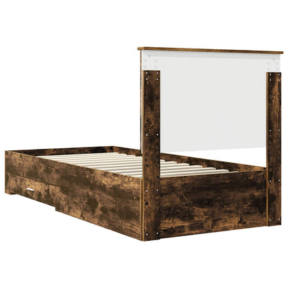 Struttura del letto Rovere fumé 90 x 200 cm Legno multistrato | homemem39