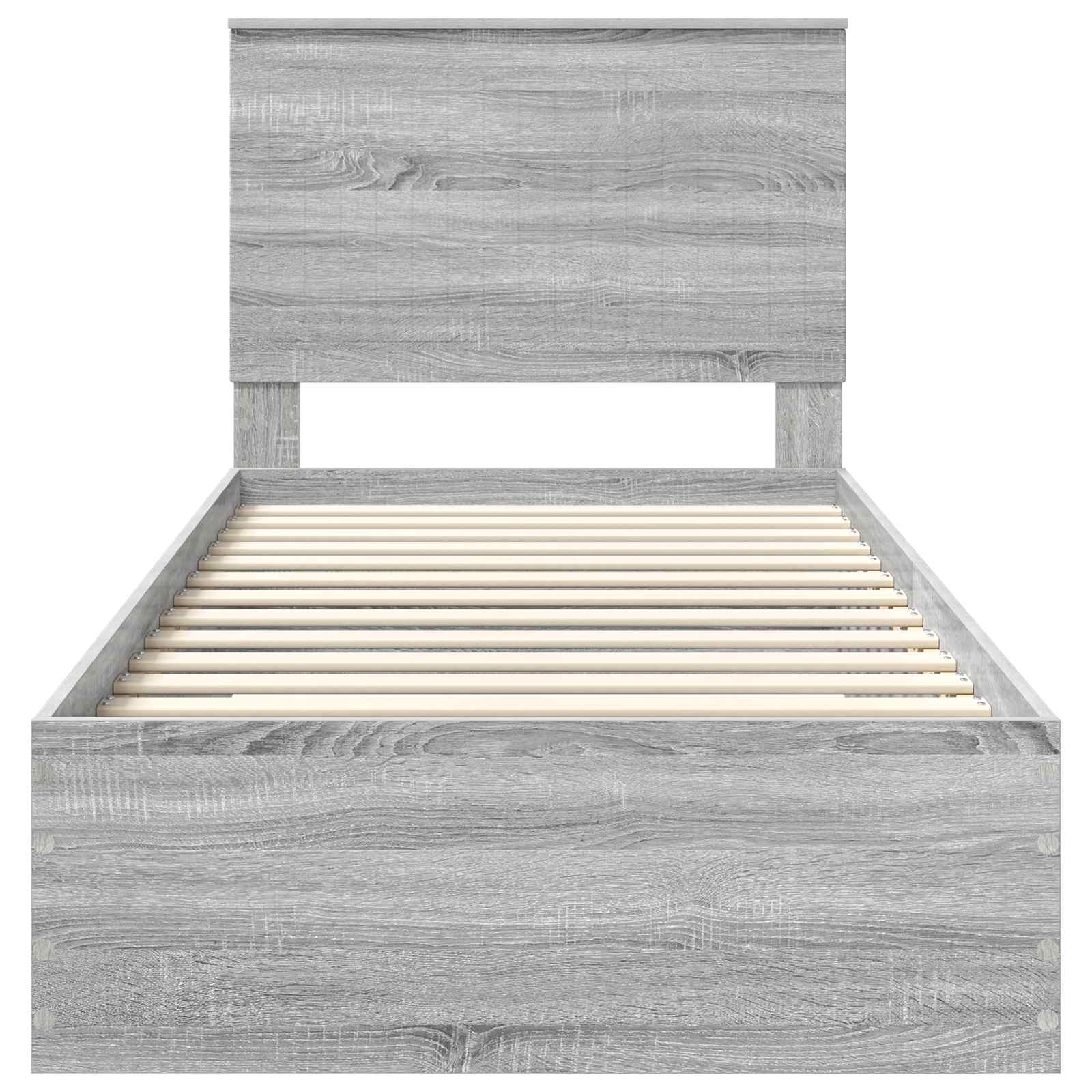 Struttura del letto Grigio Sonoma 90 x 200 cm Legno multistrato | homemem39