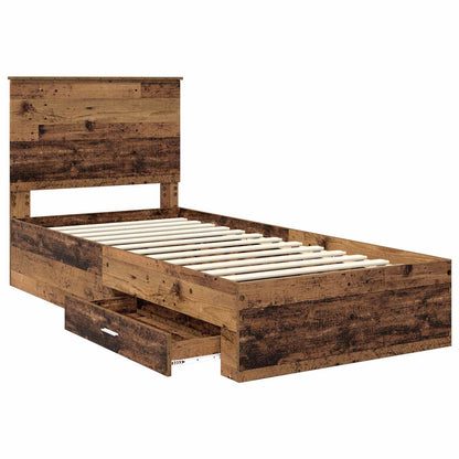 Struttura del letto Legno vecchio 90 x 200 cm Legno multistrato | homemem39