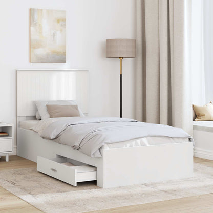 Struttura del letto Bianco 90 x 190 cm Legno multistrato | homemem39