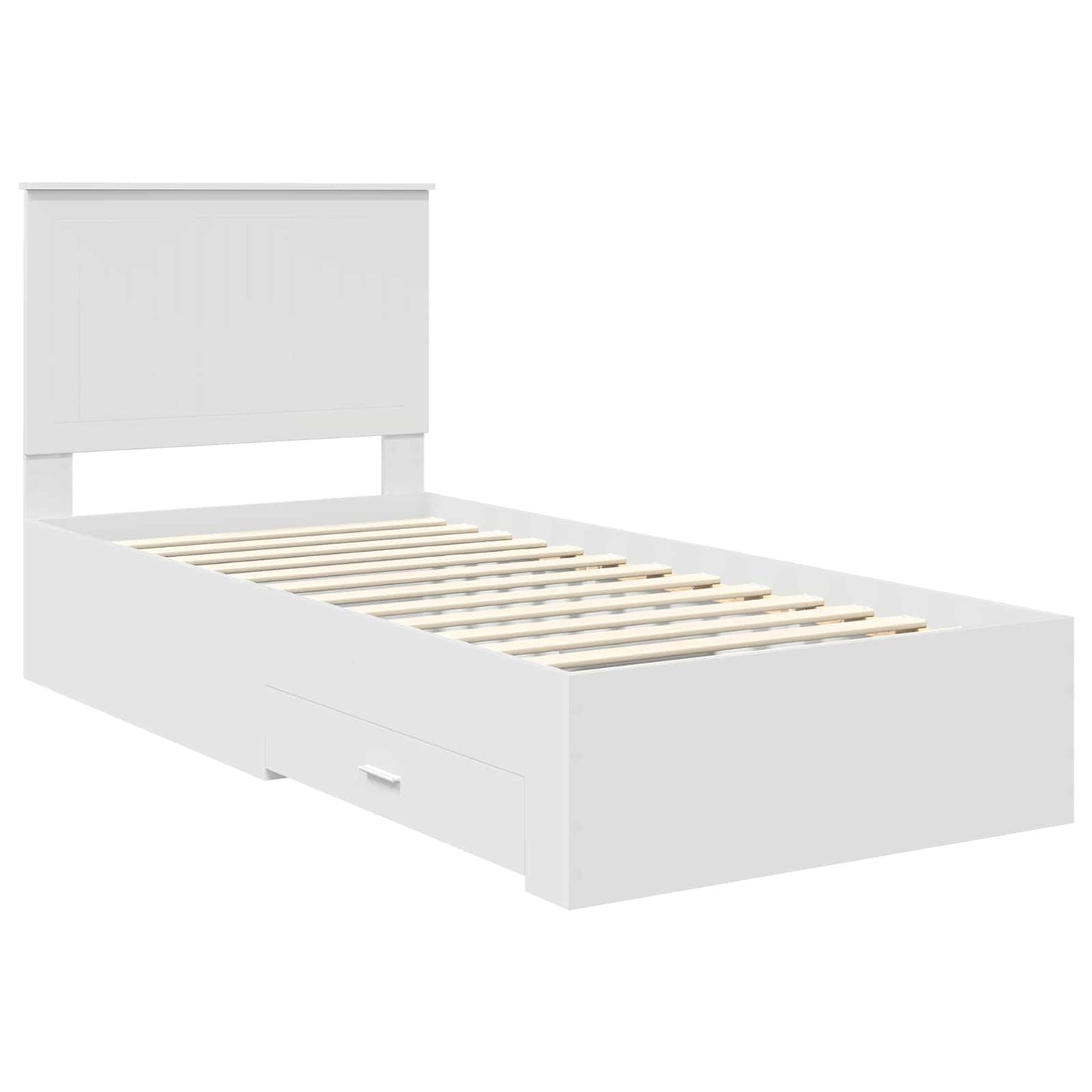 Struttura del letto Bianco 90 x 190 cm Legno multistrato | homemem39