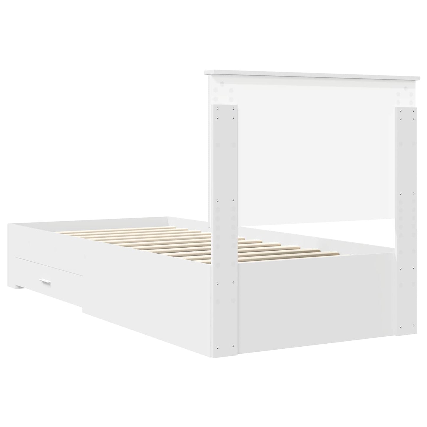 Struttura del letto Bianco 90 x 190 cm Legno multistrato | homemem39