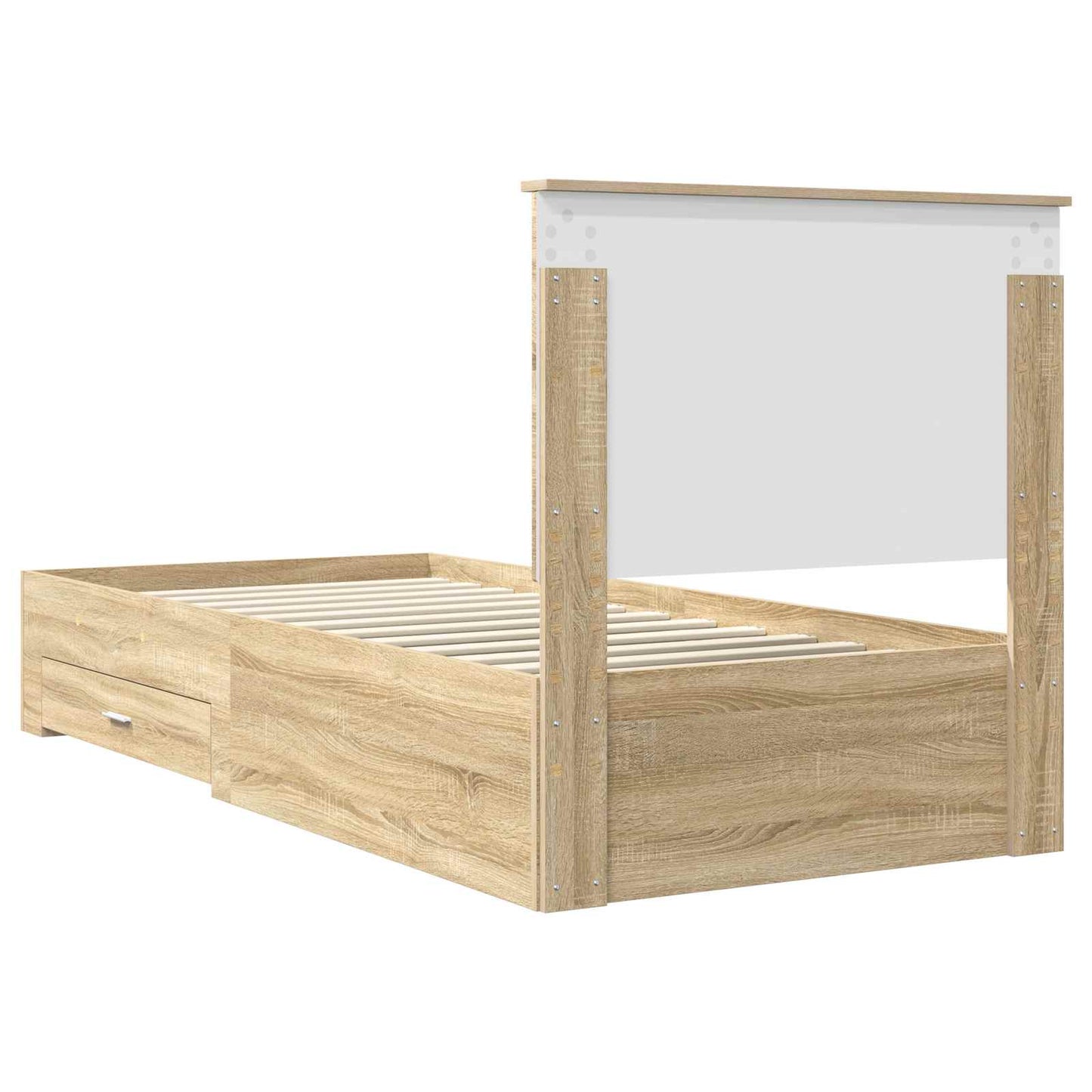 Struttura del letto Rovere Sonoma 90 x 190 cm Legno multistrato