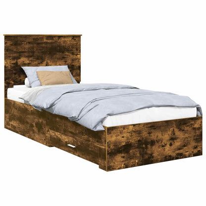 Struttura del letto Rovere fumé 90 x 190 cm Legno multistrato | homemem39