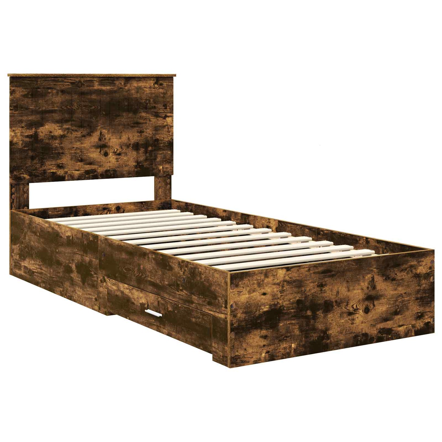 Struttura del letto Rovere fumé 90 x 190 cm Legno multistrato | homemem39