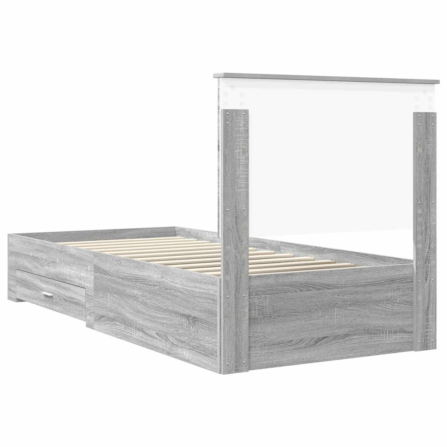 Struttura del letto Grigio Sonoma 90 x 190 cm Legno multistrato | homemem39