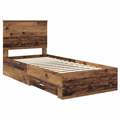 Struttura del letto Legno vecchio 90 x 190 cm Legno multistrato | homemem39