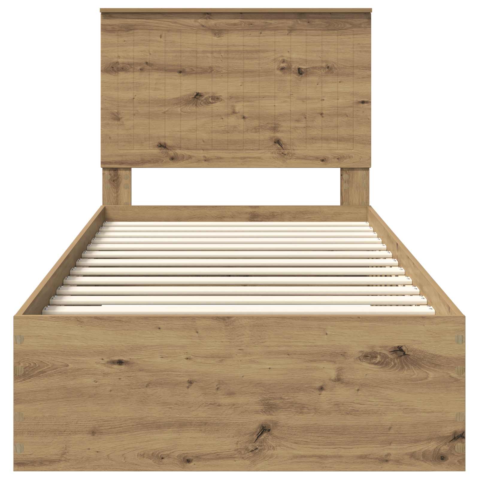Struttura del letto con cassetto Rovere artigianale 90 x 190 cm | homemem39