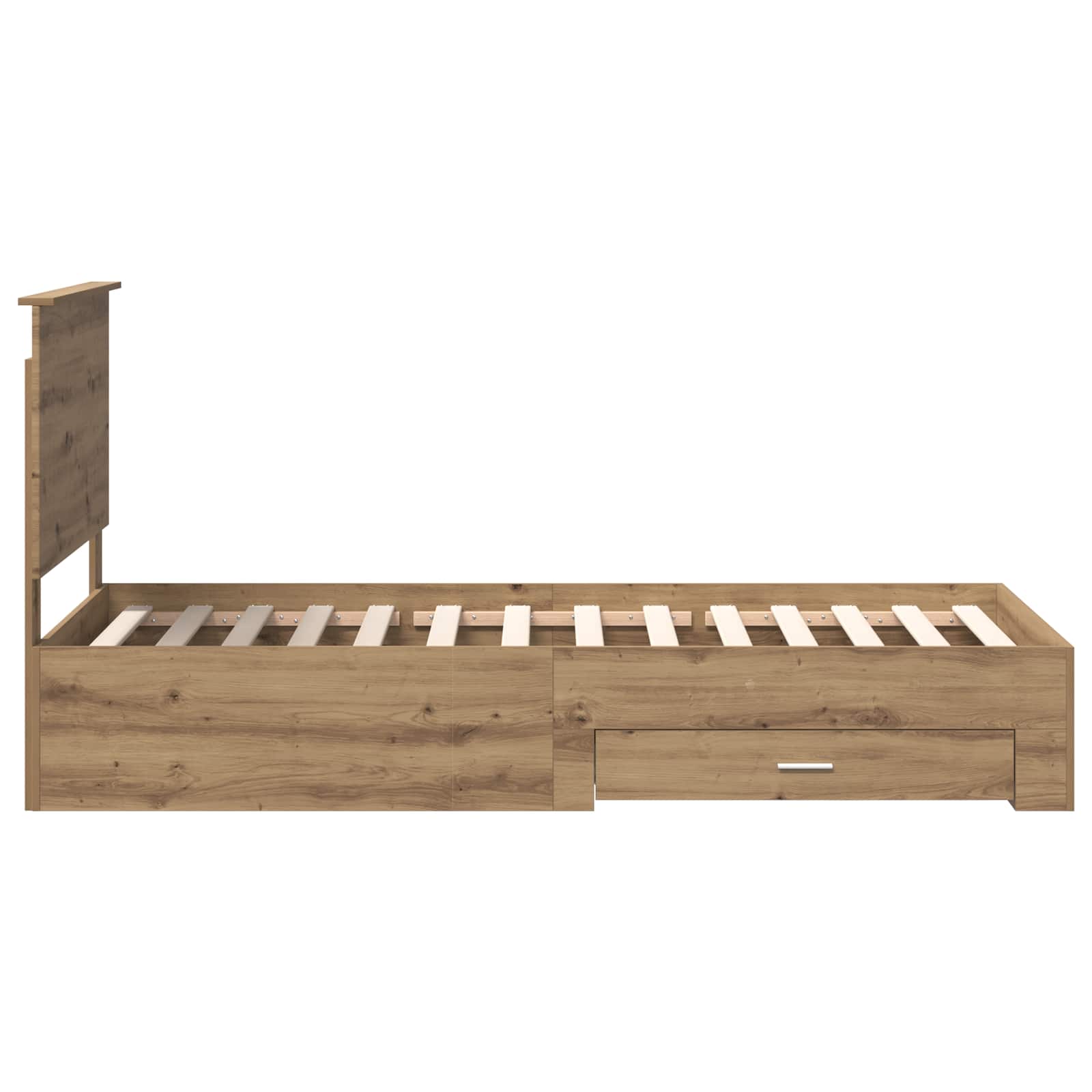 Struttura del letto con cassetto Rovere artigianale 90 x 190 cm | homemem39