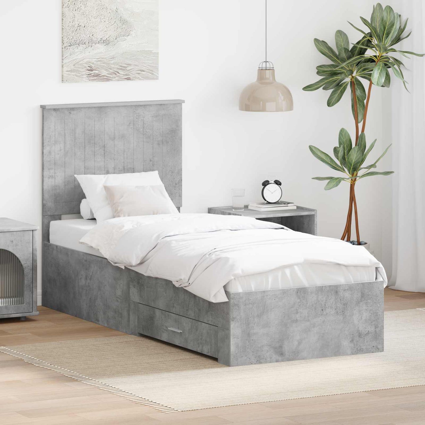 Struttura del letto Grigio Certo e Argento 70 x 190 cm | homemem39
