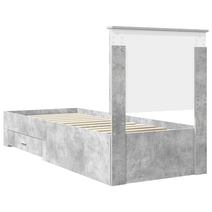 Struttura del letto Grigio Certo e Argento 70 x 190 cm | homemem39