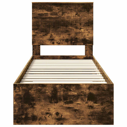 Struttura del letto Rovere Affumicato e Argento 70 x 190 cm | homemem39