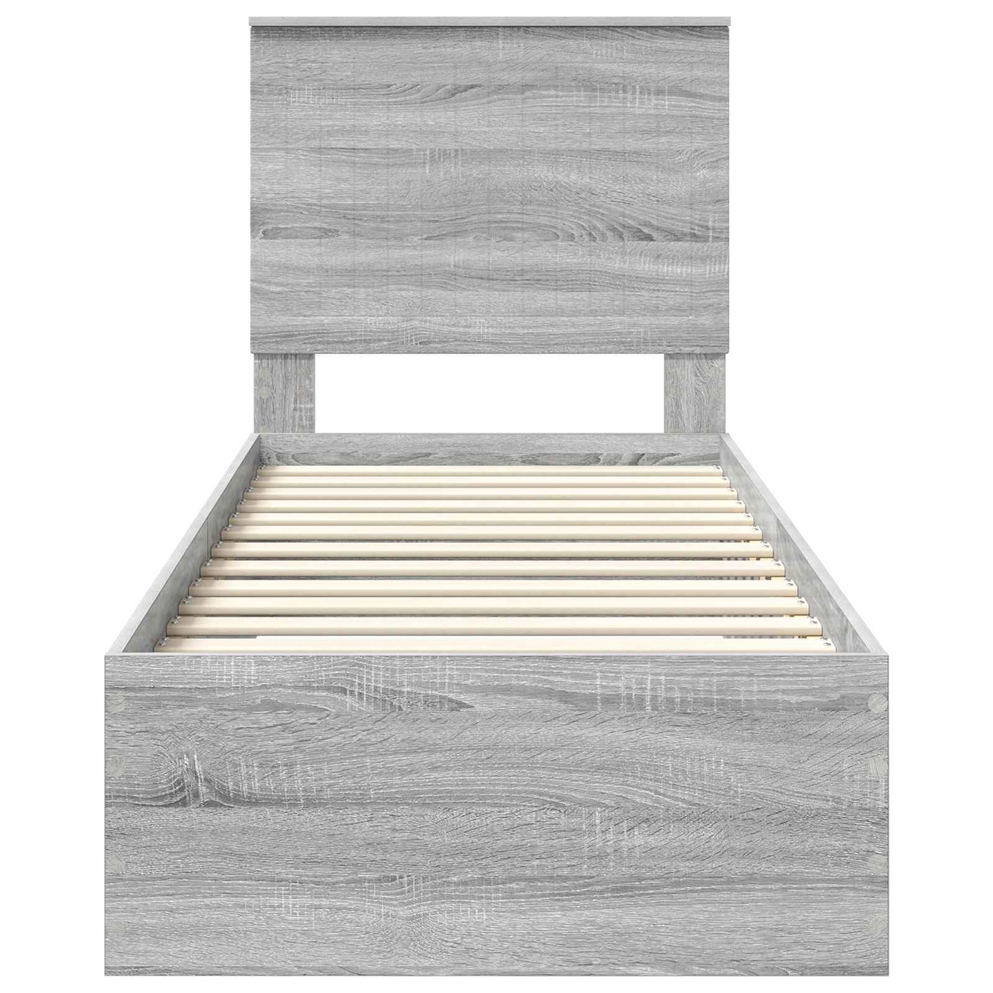 Struttura del letto Grigio Sonoma e Argento 70 x 190 cm | homemem39
